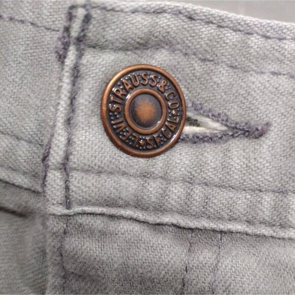Levi’s Vintage 478 Grey Denim Cotton Poly Blend Jeans Copper Tab Cropped 38 x 32 - Picture 5 of 8